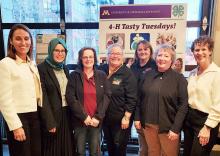Left to Right: National 4-H President - Jill Bramble, Healthy Living Specialist - Ayesha Baltaci, Suzanne Souza (Big Stone), MayAnn Anderson (Lac Qui Parle), Murray County Extension Educator - Kim Hause, Redwood County Extension Educator Stacy Johnson and State 4-H Leader - Jennifer Skuza.